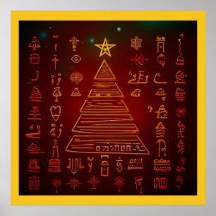 Christmas Egyptian Hieroglyphs 1 Poster