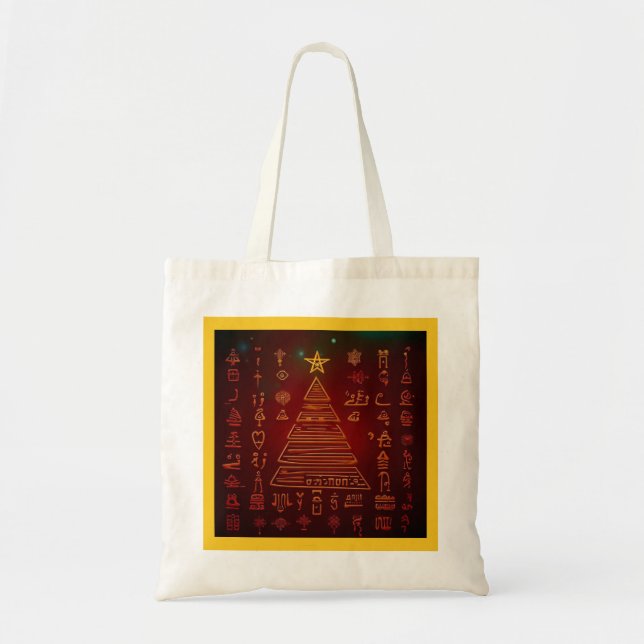 Christmas Egyptian Hieroglyphs 1 Tote Bag (Front)