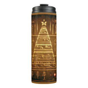 Christmas Egyptian Hieroglyphs 3 Thermal Tumbler
