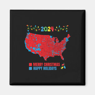 Christmas Electoral Map 2024 Election Trump Family Magnet