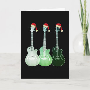 Christmas Electric Guitar Santa  Card