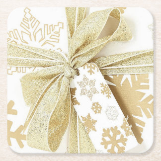 Christmas Elegance Square Paper Coaster