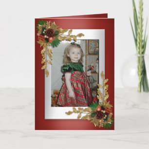 Christmas elegant card with photo