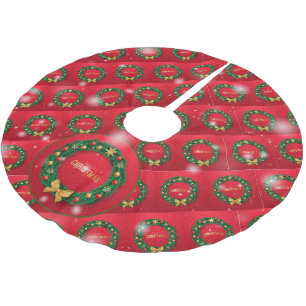 Christmas Elegant Gift Brushed Polyester Tree Skirt