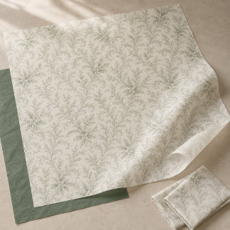Christmas Elegant Green Foliage Pattern Tissue Paper