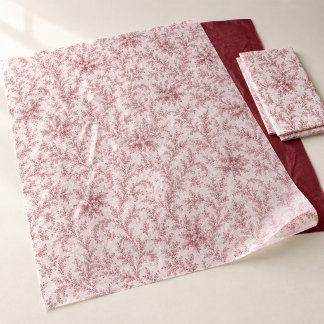 Christmas Elegant Red Foliage Pattern Tissue Paper