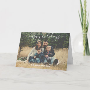 Christmas Elegant Typography Add Your Photo Templa Card