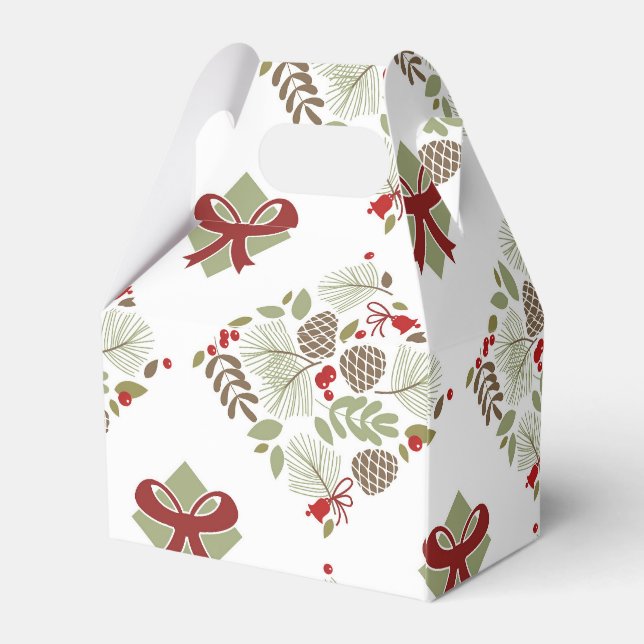 Christmas, elegant, winter. gift box (Back Side)