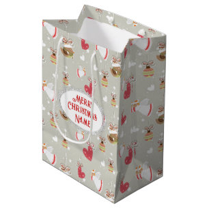 Christmas Elements Angels Birdies Medium Gift Bag