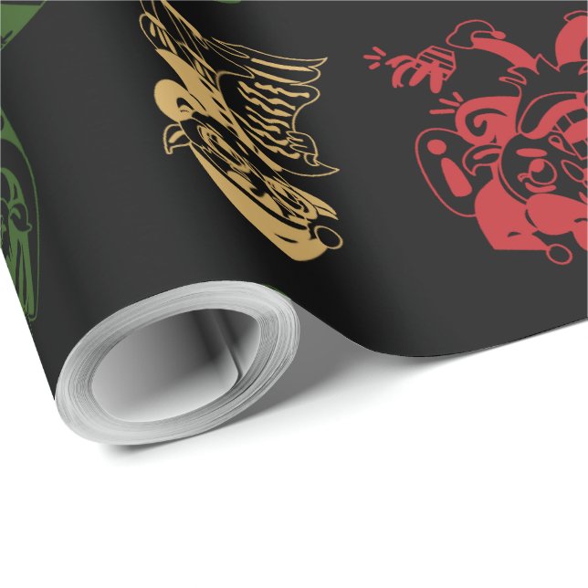 Christmas Elements Illustration Wrapping Paper (Roll Corner)