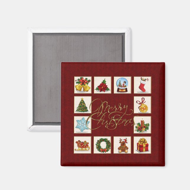 Christmas Elements Magnet (Front/Back)