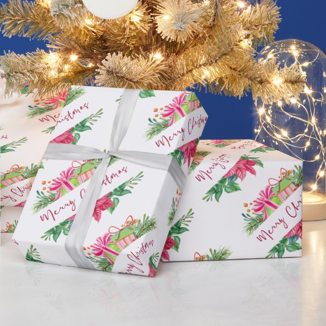 Christmas Elements Merry Christmas Wrapping Paper (Holidays)