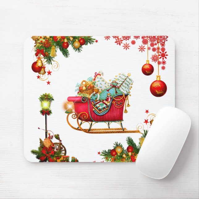 Christmas Elements Mouse Pad (With Mouse)