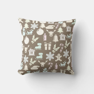 Christmas Elements Pattern Cushion
