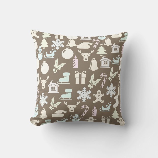 Christmas Elements Pattern Cushion (Front)