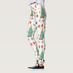 Christmas Elements Pattern Leggings