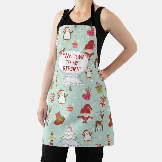 Christmas Elements Reindeer Elves Apron (Insitu)