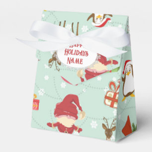 Christmas Elements Reindeer Elves Favour Box