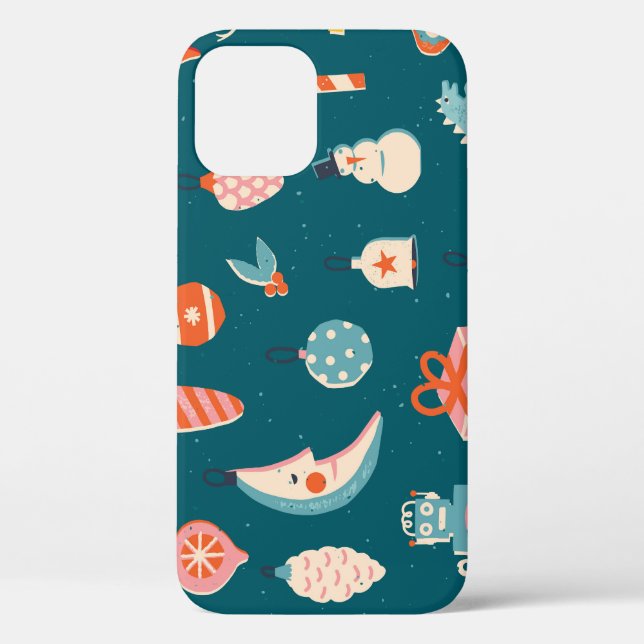 Christmas Elements Winter Holiday Set Case-Mate iPhone Case (Back)