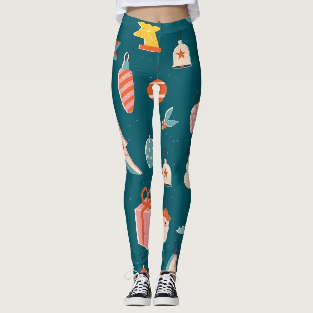 Christmas Elements Winter Holiday Set Leggings (Front)