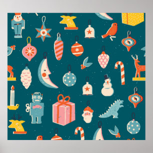 Christmas Elements Winter Holiday Set Poster