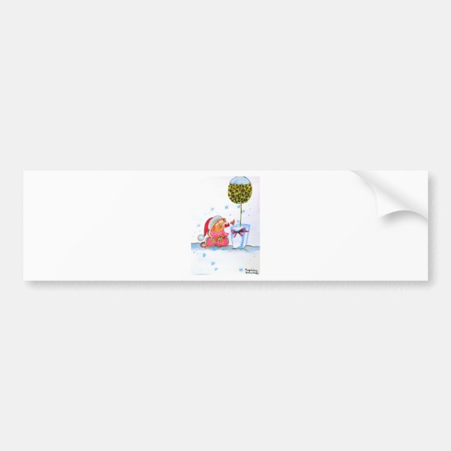 Christmas Elephant Bumper Sticker (Front)