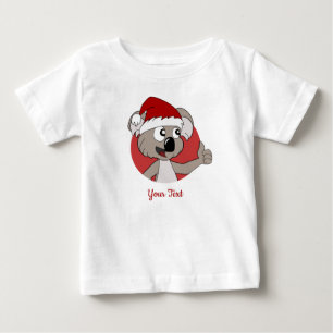Christmas elephant cartoon  baby T-Shirt
