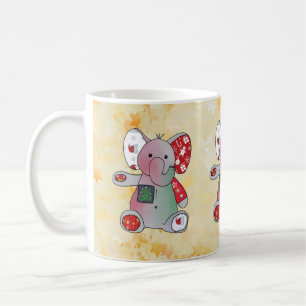 Christmas elephant coffee mug