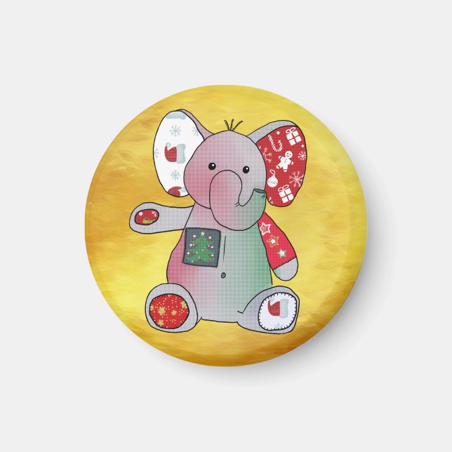 Christmas elephant magnet (Front)