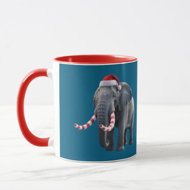 Christmas Elephant Mug (Left)