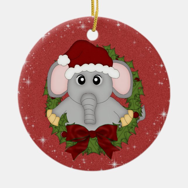 Christmas Elephant ornament (Front)
