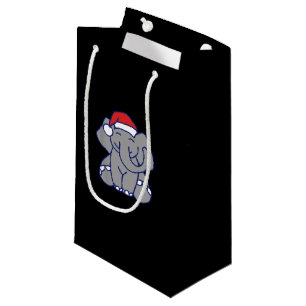 Christmas elephant small gift bag