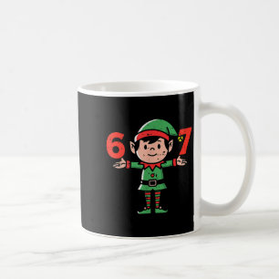 Christmas Elf 67 Cute Xmas 6 7 Meme Gen Alpha Boys Coffee Mug