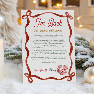 Christmas Elf Arrival Letter Invitation