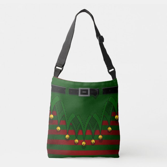 Christmas Elf Bags Festive Holiday Elf Tote Bags (Front)