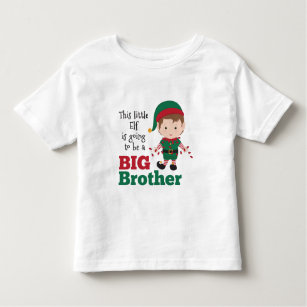 Christmas Elf Big Brother Announcement Toddler T-Shirt