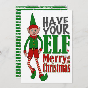 Christmas Elf Boy Greeting Card