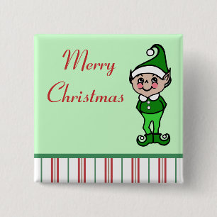 Christmas Elf Button
