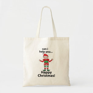Christmas Elf Can I Help You Happy Christmas Elf Tote Bag