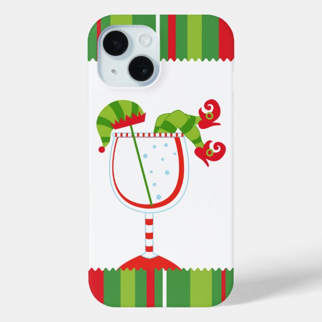 Christmas Elf Cocktail Case-Mate iPhone Case (Back)