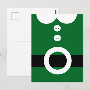 Christmas Elf Costume - Clean Christmas graphic Postcard