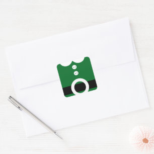 Christmas Elf Costume - Clean Christmas graphic Square Sticker