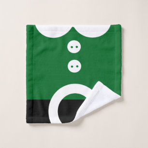 Christmas Elf Costume - Clean Christmas graphic Wash Cloth
