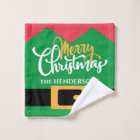 Christmas Elf Costume Personalised Family Name