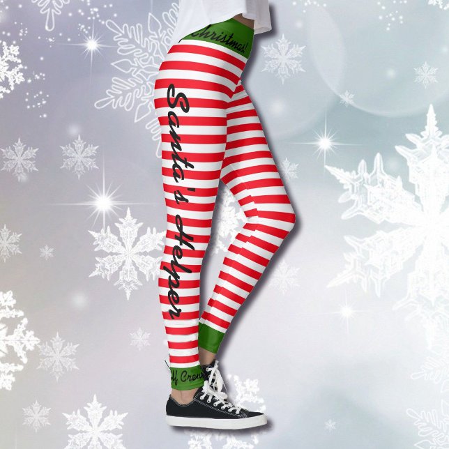 Christmas Elf Crew Leggings Santa Helper YOUR NAME (Creator Uploaded)