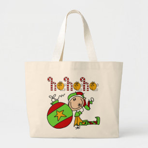 Christmas Elf Cute Festive Large Tote Bag