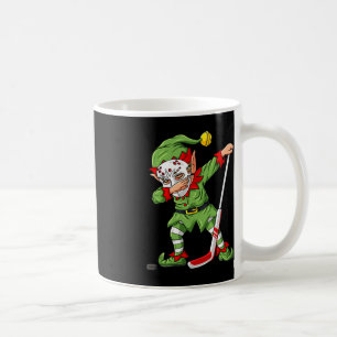 Christmas Elf Dabbing Ice Hockey Player Boys Kids  Coffee Mug
