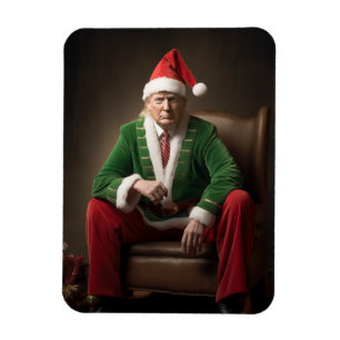 Christmas Elf Donald Trump Magnet