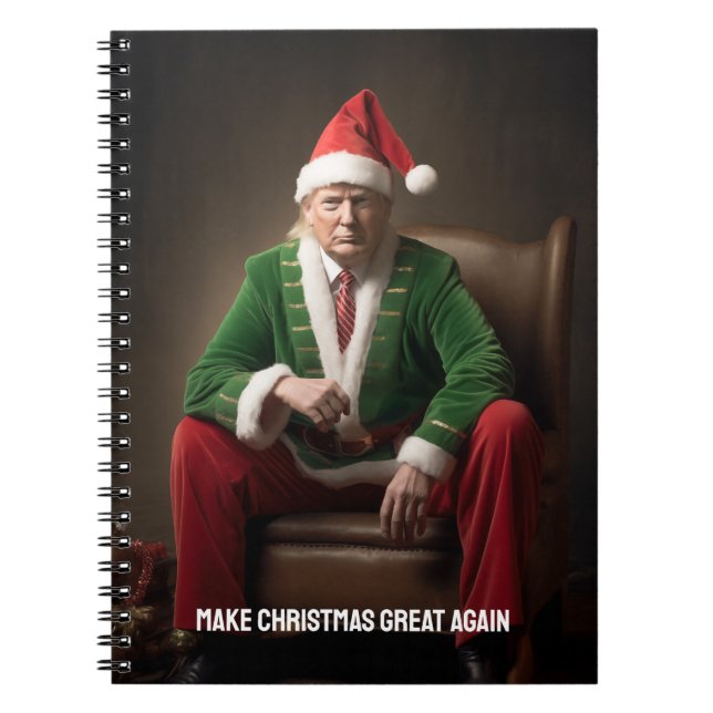 Christmas Elf Donald Trump Notebook (Front)