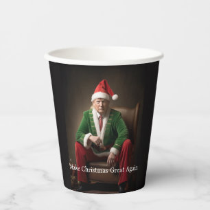 Christmas Elf Donald Trump Paper Cups